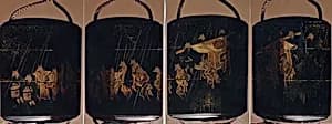 Case (Inrō) with Design of Fox Wedding Procession by Unknown Artist