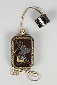 Case (Inrō) with Design of Commander's Baton and Other Military Objects by Unknown Artist