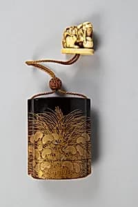 Case (Inrō) with Design of Wild Carrot and Autumn Grasses by Unknown Artist