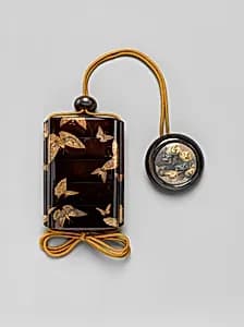 Case (Inrō) with Design of Butterflies by Unknown Artist