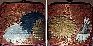 Case (Inrō) with Design of Large Chrysanthemum Blossoms by Unknown Artist