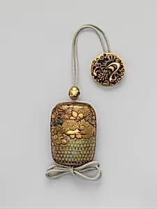 Case (Inrō) with Chrysanthemum Decoration by Unknown Artist