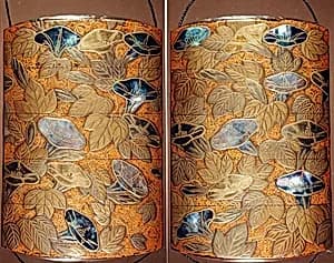 Case (Inrō) with Design of Flowering Morning Glory by Unknown Artist