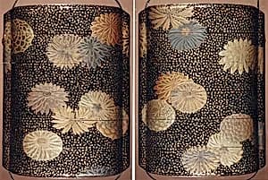 Case (Inrō) with Design of Chrysanthemum Blossoms by Unknown Artist