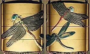 Case (Inrō) with Design of Dragon Flies by Unknown Artist