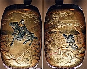 Case (Inrō) with Design of Chōryo and Kosekiko with the Shoe and the Dragon by Unknown Artist