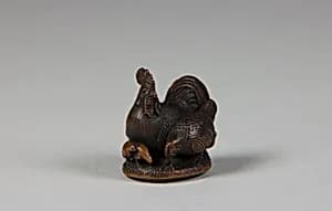 Netsuke of Chickens by Unknown Artist