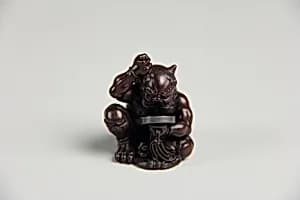 Netsuke of Demon with Mirror by Unknown Artist