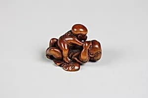 Netsuke of Two Children by Unknown Artist