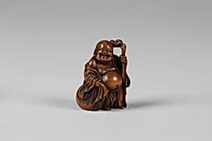 Netsuke of Hotei with Bag by Unknown Artist