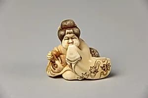 Seated Figure of Usume Laughing by Unknown Artist