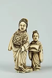 Geisha and Attendant by Unknown Artist