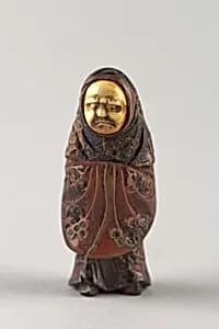 Netsuke of an Old Woman by Unknown Artist