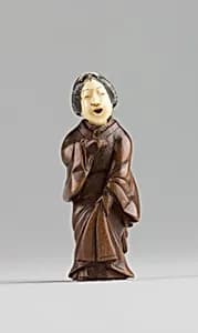 Netsuke of Female Figure by Unknown Artist