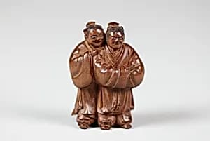 Netsuke of Two Figures by Unknown Artist