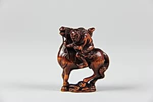 Netsuke of Equestrian Figure by Unknown Artist