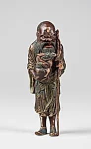 Netsuke of an Arhat by Unknown Artist