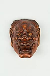 Netsuke of Mask by Unknown Artist