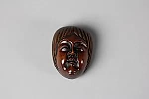 Netsuke of Noh Mask; Shōjō by Unknown Artist