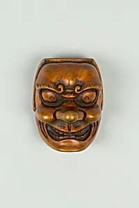 Netsuke of Demon Mask by Unknown Artist