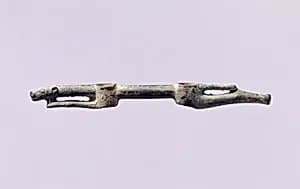 Cheekpiece for Bridle in the Shape of a Leopard by Unknown Artist