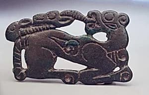 Belt Plaque in the Shape of a Recumbent Tiger by Unknown Artist
