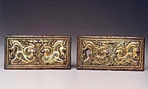 Belt Buckle with Beaked Ungulates by Unknown Artist