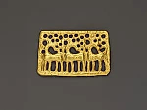 Garment Plaque with Three Stags by Unknown Artist