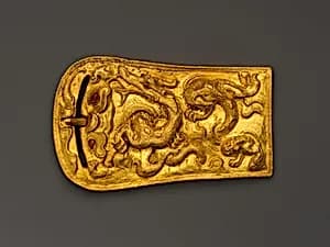 Belt Buckle with Dragon and Fantastic Creature by Unknown Artist