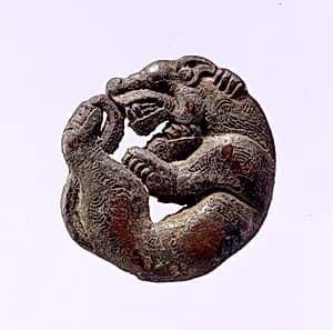 Strap-Crossing in the Shape of a Coiled Wolf by Unknown Artist