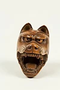 Netsuke of Kyōgen Mask; Kitsune by Unknown Artist