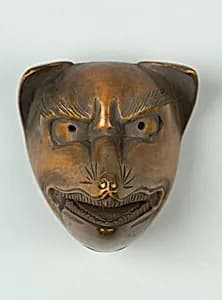 Netsuke of Animal Face Mask by Unknown Artist