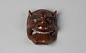 Netsuke of Noh Mask by Unknown Artist