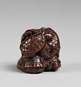 Netsuke in the Shape of a Pile of Turtles by Unknown Artist