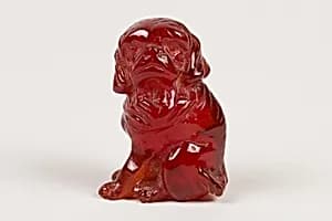 Netsuke of Seated Dog (one of a pair) by Unknown Artist