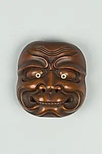 Netsuke of Noh Mask by Unknown Artist