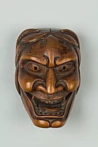 Netsuke of Noh Mask: Hannya by Unknown Artist
