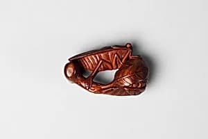Netsuke of Fly and Acorn by Unknown Artist
