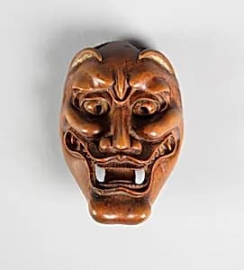 Netsuke of Noh Mask: Hannya by Unknown Artist
