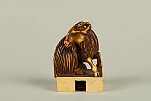 Netsuke of Goat by Unknown Artist