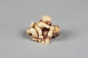 Netsuke of Children by Unknown Artist