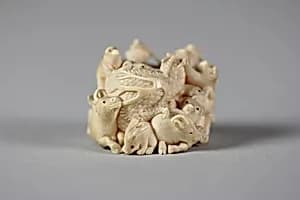 Netsuke of Group of Animals by Unknown Artist