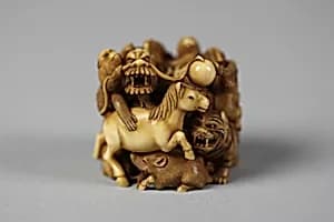 Netsuke of Group of Animals by Unknown Artist