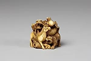 Netsuke of Group of Animals by Unknown Artist