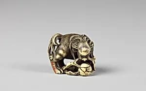 Netsuke of Lion by Unknown Artist