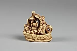 Netsuke of Pleasure Boat (Takarabune) by Unknown Artist