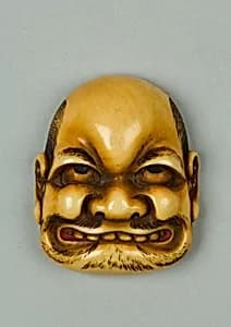 Netsuke of Mask of a Man by Unknown Artist