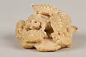 Netsuke of Group of Turtles by Unknown Artist