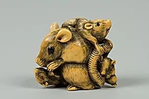 Netsuke of Group of Mice by Unknown Artist