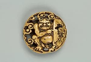 Netsuke with Carved Demon by Unknown Artist